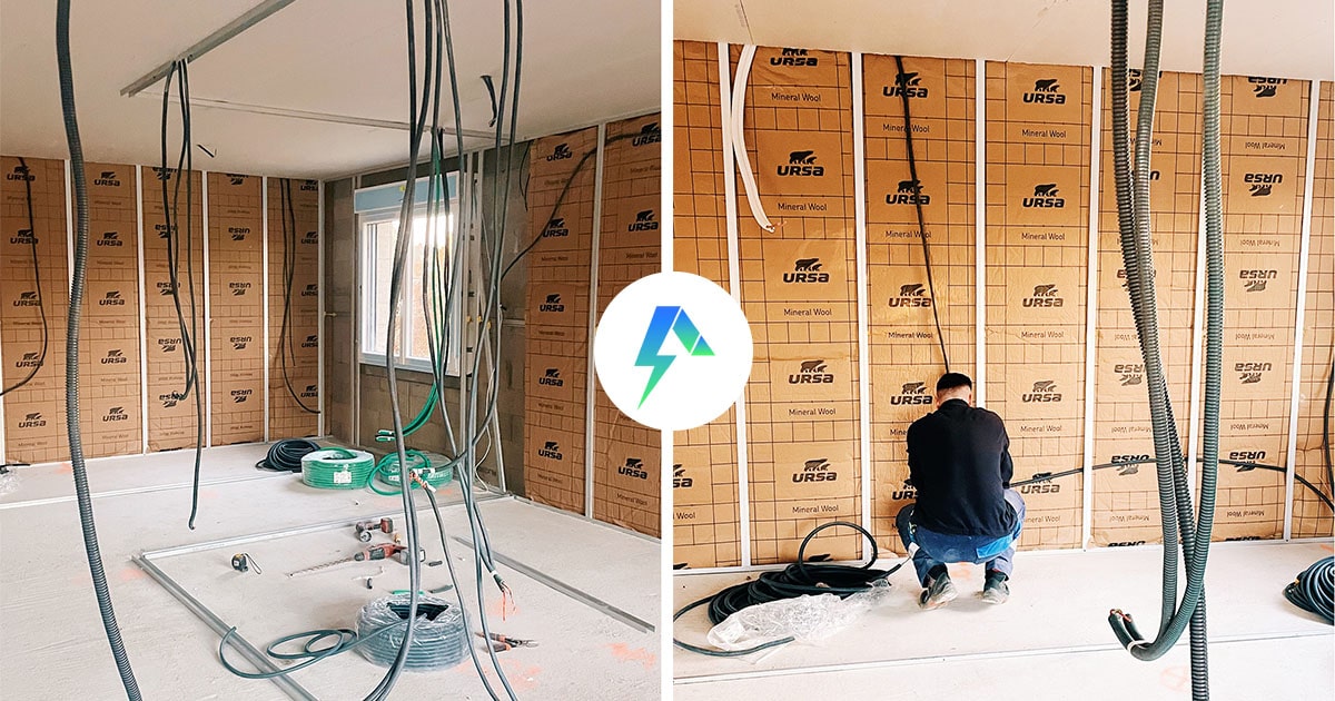 chantier electricite maison neuve
